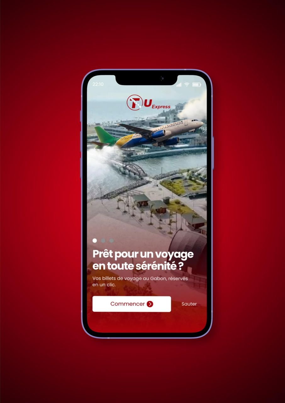 Écran d'accueil TU Express — écran de démarrage